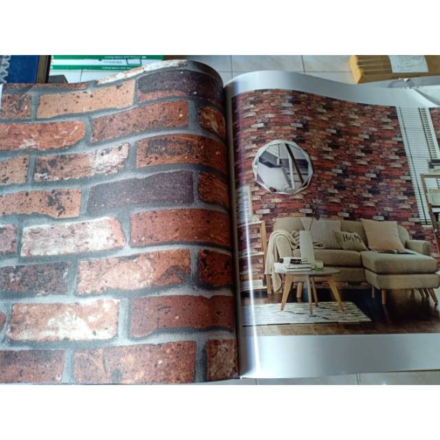 wallpaper 3D batu bata