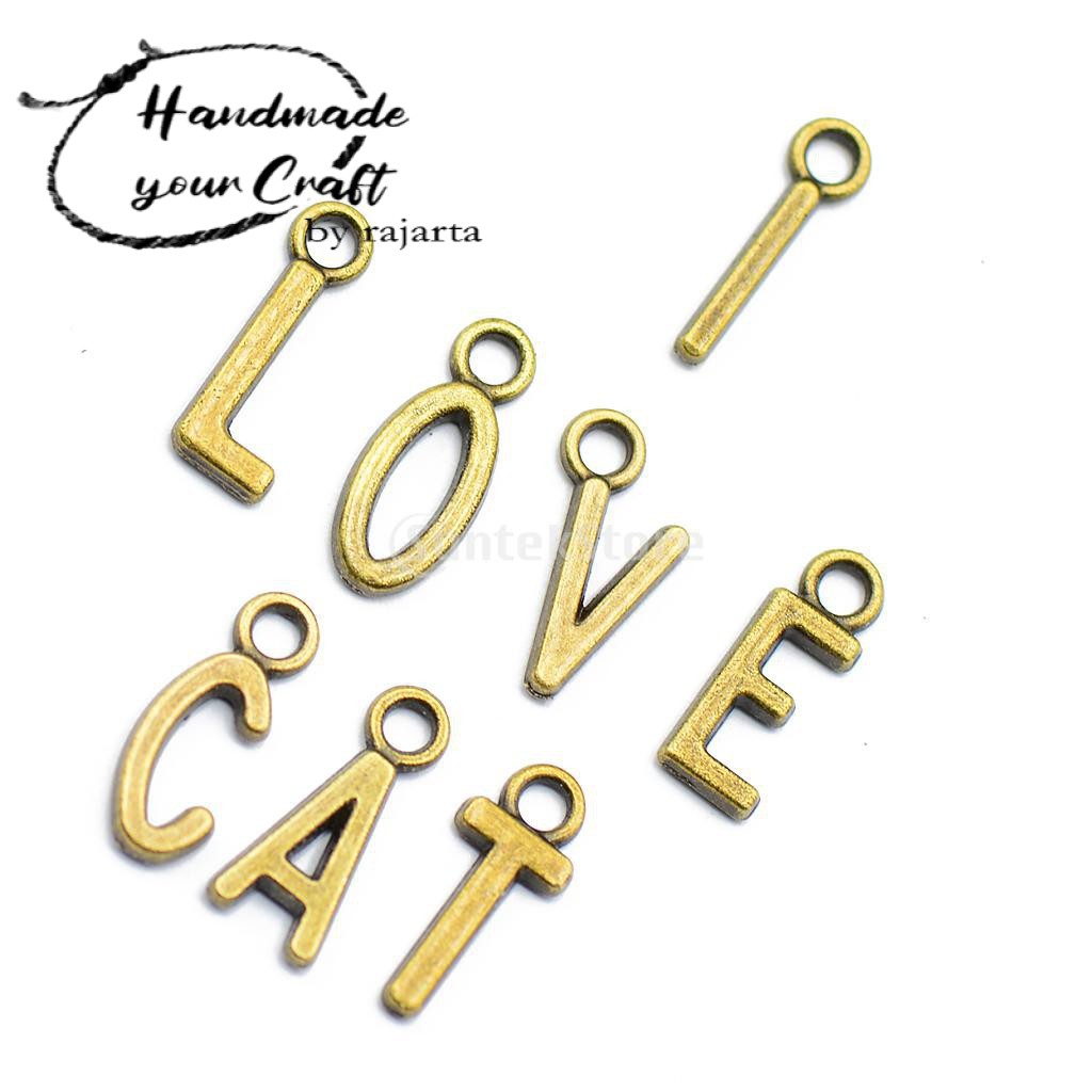 7.7 BIG SALE 1Pcs Charm Letters Metal Alphabet Bronze