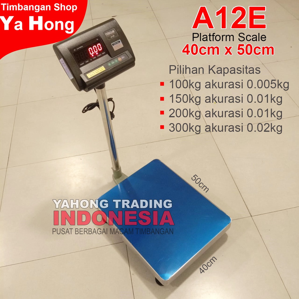 Timbangan Barang Digital 100kg 150kg 200kg 300kg / Bench Scale A12E 40cm x 50cm