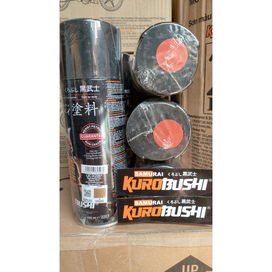 cat semprot samurai kurobushi pilok pilox samurai red orange u/c uc k228* k228 400ml