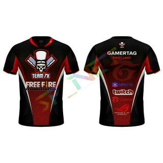  Baju  kaos JERSEY GAMING FREE FIRE FF CUSTOM BATTLEGROUNDS 