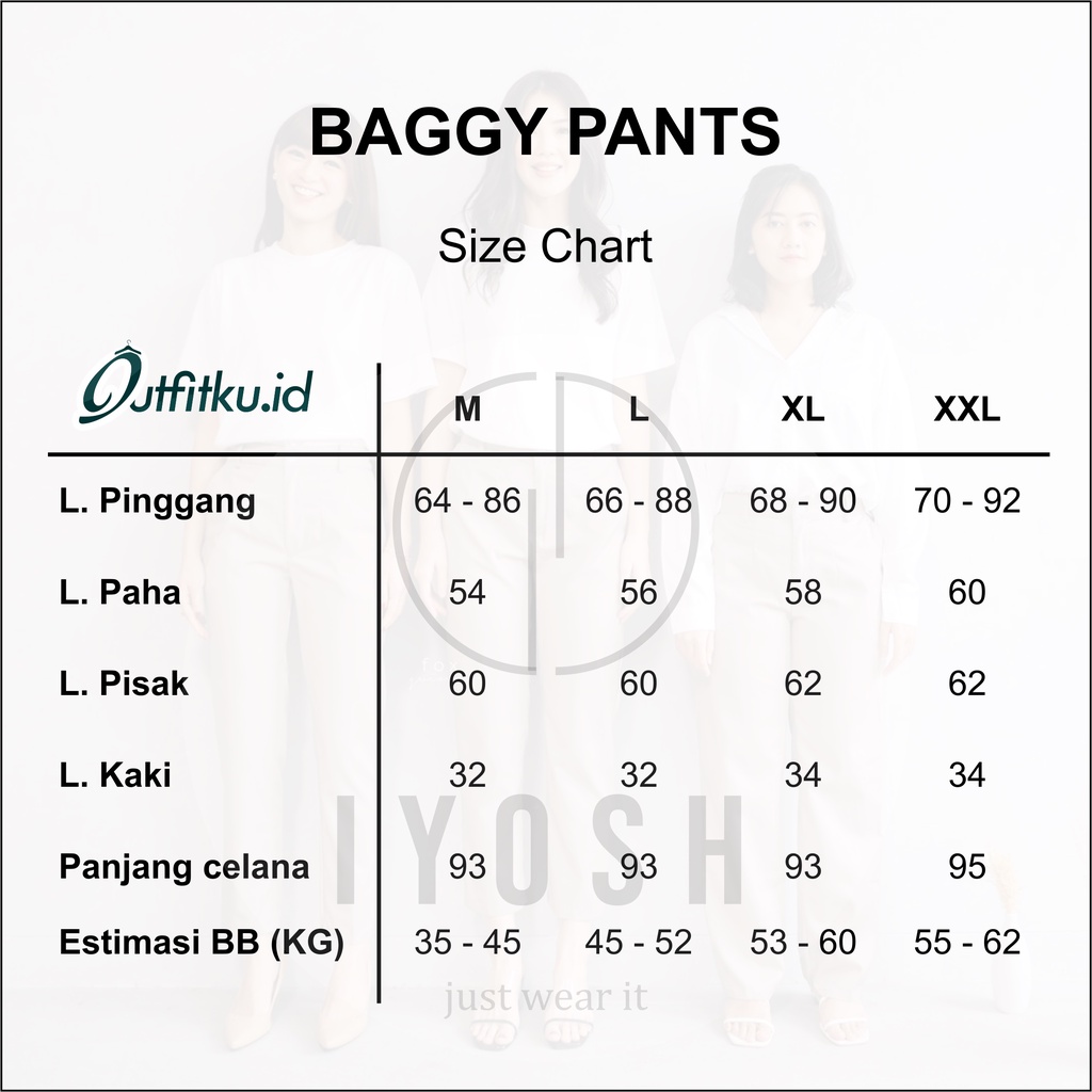 Baggy Pants Wanita / Baggy Pants American Drill / Celana Panjang Wanita / Baggy Pants Premium M L XL XXL