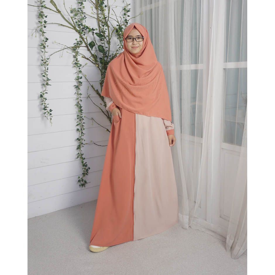 Gamis Zippy Coral - Hijab Alila