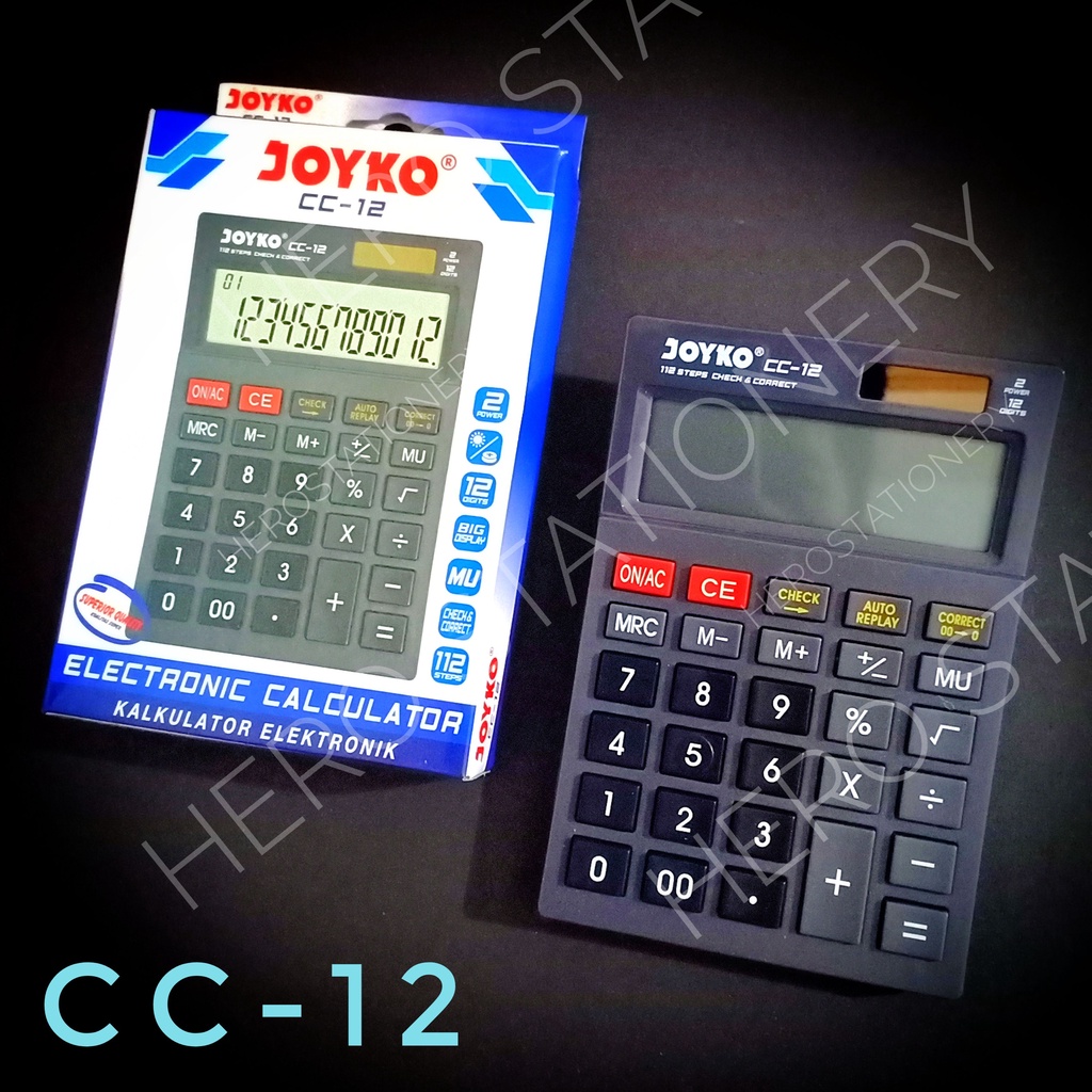

Joyko calculator kalkulator 12 digits check correct CC-12CO