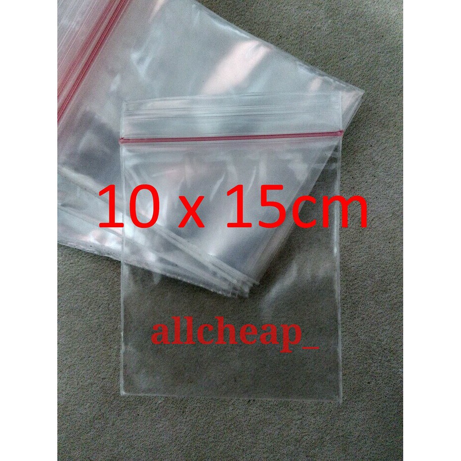 100LBR plastik KLIP 10x15 plastic clip seal zipper bag sealer ziplock PE