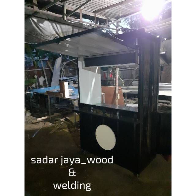 Gerobak booth makanan semi kontainer