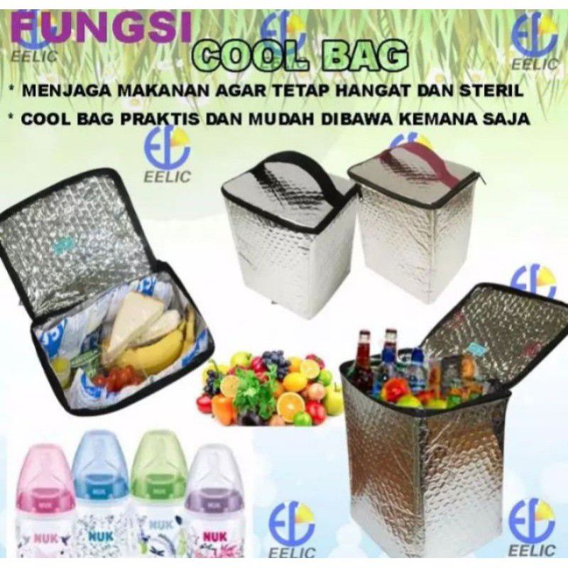 Tas alumunium foil L20cm×P18cm×T25cm cooler bag,tas asi,tas piknik,tas susu