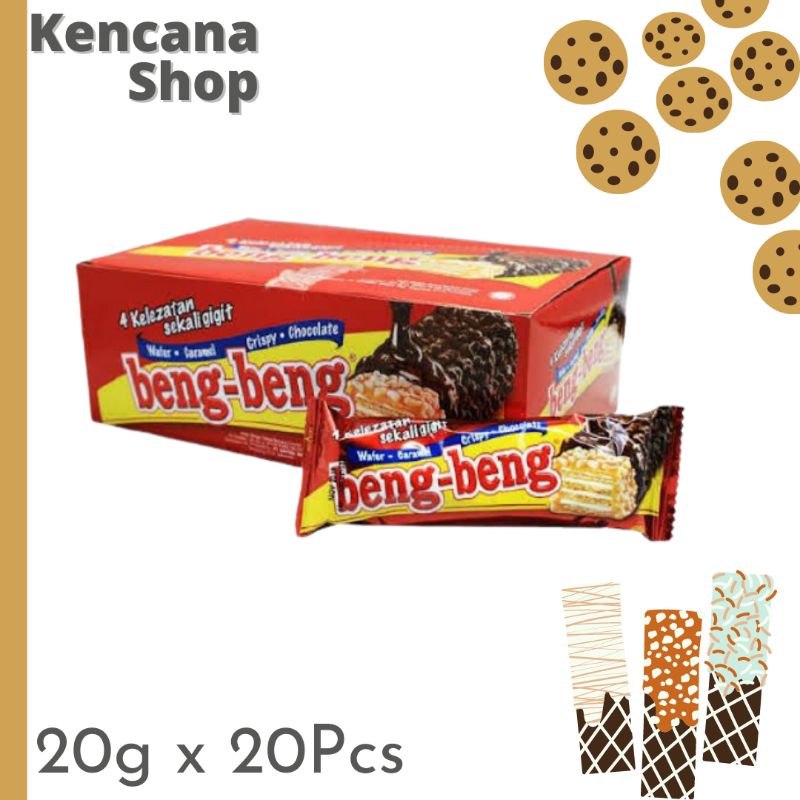 Jual BENG-BENG 400g / Wafer Caramel Crispy Chocolate [ 20 X 20g ...