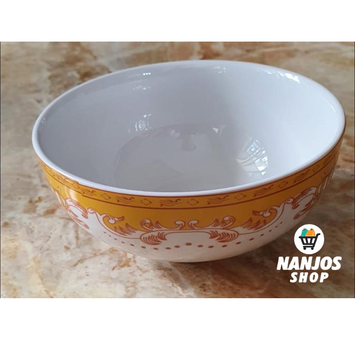 Kopin  Mangkuk / Mangkok Keramik Porcelain Bowl Mahkota Mewah Kpq 6b 6 Inci