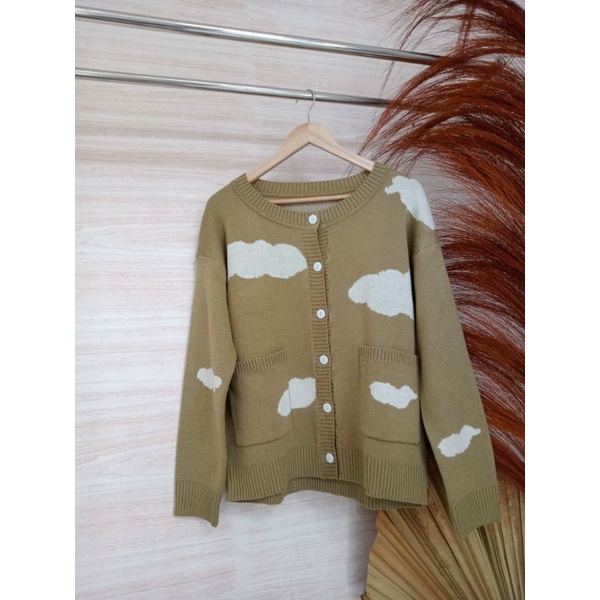 Cloud Cutes Cardigan Rajut Awan Tebal / cardy awan rajut halus realpict