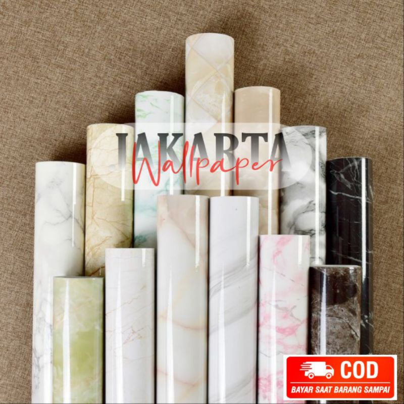 Jual Wallpaper Stiker Marmer Marble Glossy Untuk Furniture Dinding Lantai Atap Lemari Meja