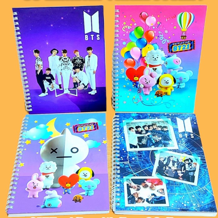 

Produk Unggulan Notebook Diary Spiral Bt21 Bts Isi 40 Lembar Bagus