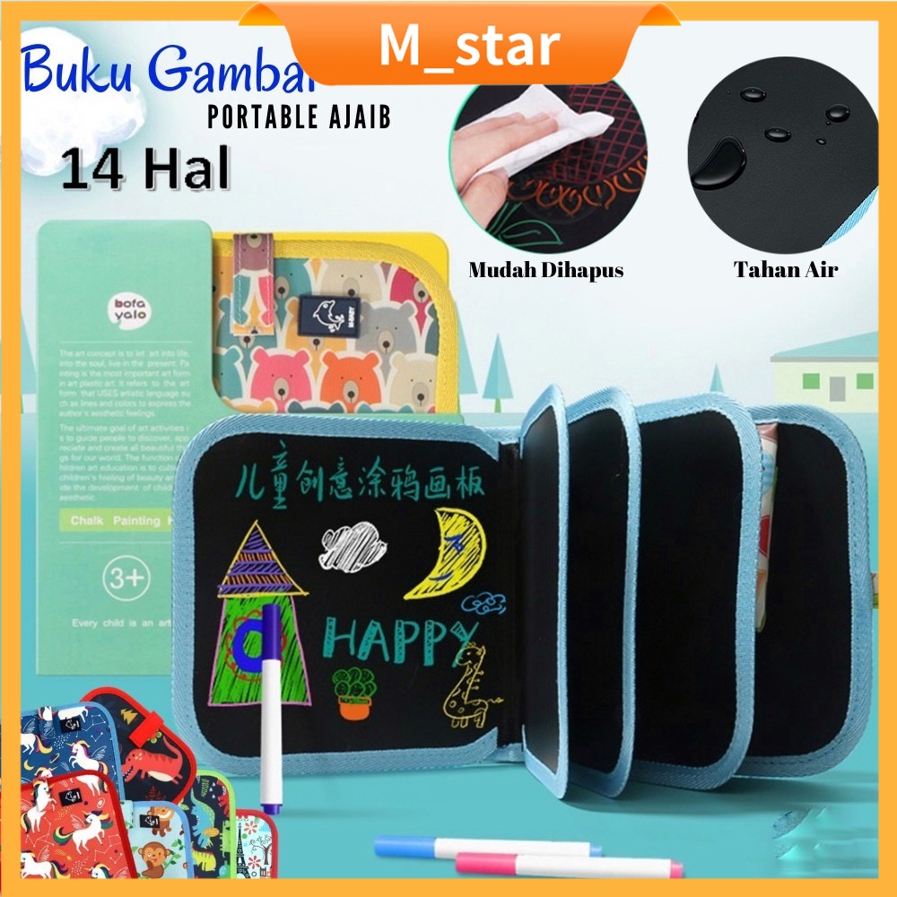 

Buku Gambar Portable Ajaib Bisa Dihapus Coloring Marker/Spidol Warna 12 pcs Bahan Anti biotik Tidak Beracun