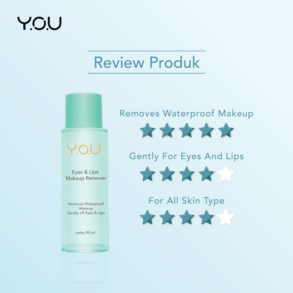 YOU Eyes and Lips Makeup Remover 90 ml [ Removes Waterproof Makeup] / Y.O.U / VH