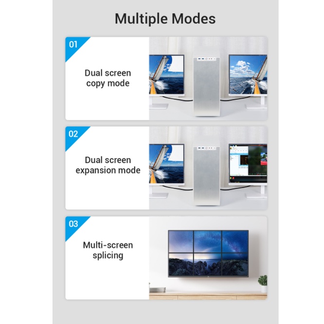 Vention Kabel HDMI 2.1 Male to Male 8K 4K High Speed HDR 1m 1.5m 2m