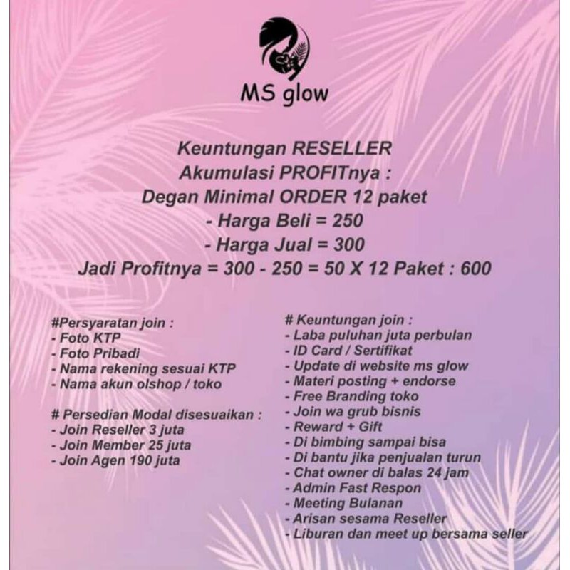 Jual JOIN RESELLER MS GLOW 12 PAKET WAJAH(Bisa Dicampur) Indonesia ...