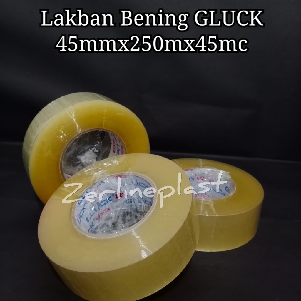 Lakban Bening GLUCK 45mm x 250m x 45mc