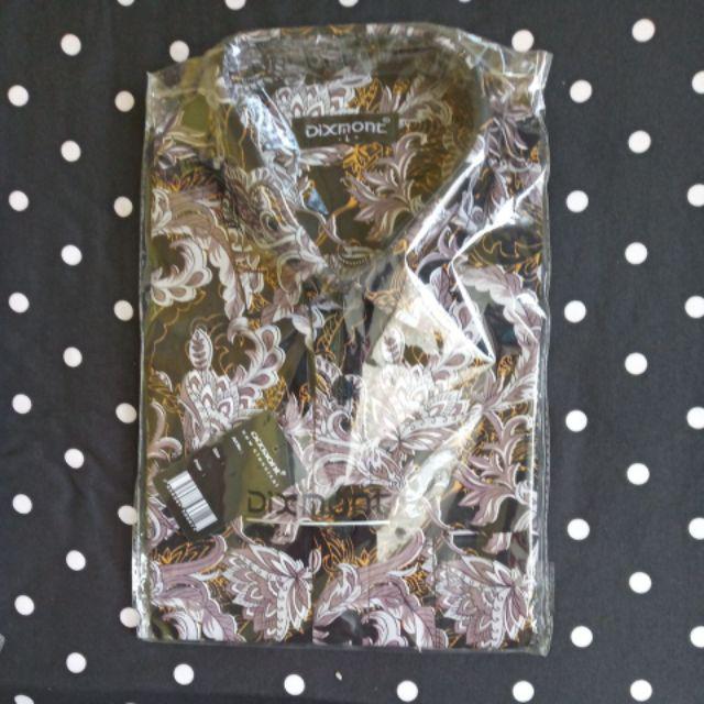 Kemeja Batik Pria Lengan Pendek Bs19 Katun Modern Dixmont Semi Slimfit Premium