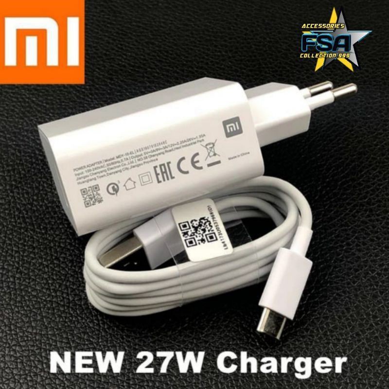 CHARGER XIAOMI TYPE-C 3A TURBO CHARGE 27W REDMI NOTE 9 PRO XIAOMI