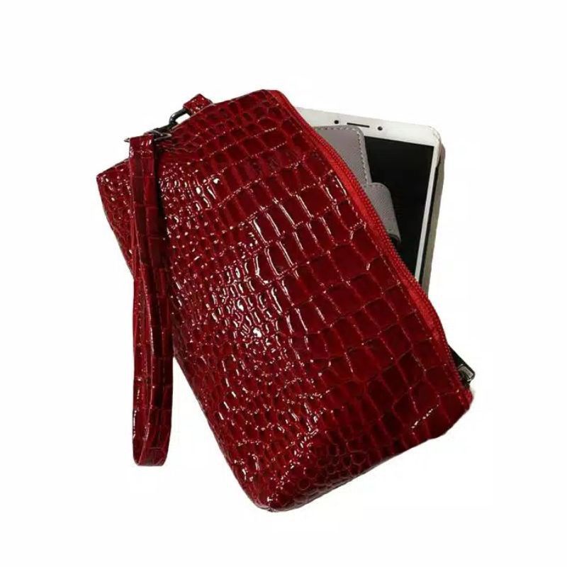 Dompet Wanita Pouch Croco Impor Dompet Hp Fashion Korea