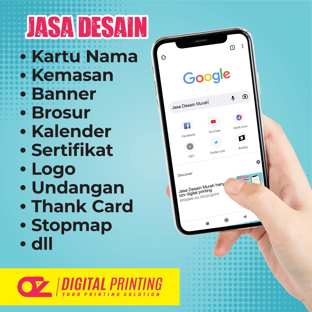 Jasa Desain Logo, Banner, X Banner, Brosur, Nota, Kartu Nama