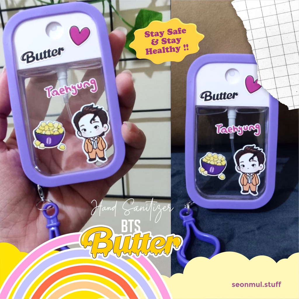 PALING VIRAL!! BOX PAKET HAND SANITIZER POCKET BTS BUTTER / HAND SANITIZER SPRAY BTS BUTTER