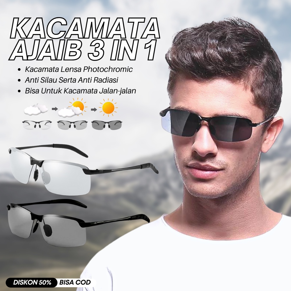 Kacamata Ajaib 3 in 1 Terbaru Original Anti Silau