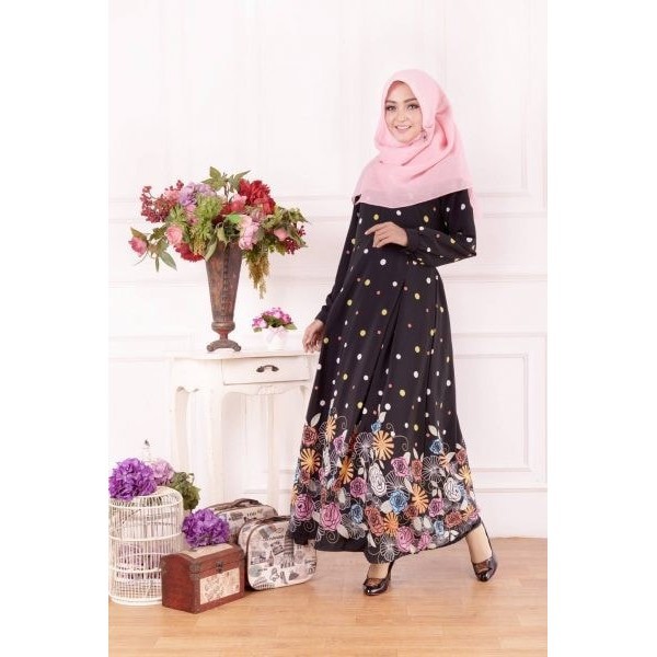 BAJU MUSLIM GAMIS SYAR'I NIBRAS NS 18 ( XS, S, M, L ,XL )