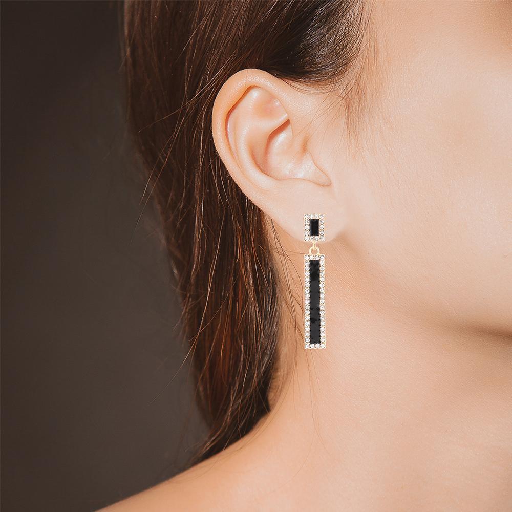 Anting Drop Geometris TOP Perhiasan Pesta Cantik Simple Untuk Wanita Anting Menjuntai