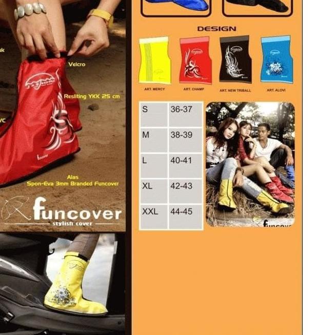 ➺ Cover Shoes Jas Sarung Sepatu Anti Air Funcover Original Tribal Series Mantel Sepatu HMR344 ♔