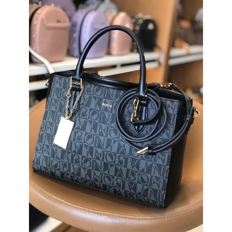 SALE TAS BONIA MONOGRAM BLACK Original 100%