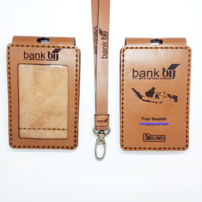 id card holder kulit magnet