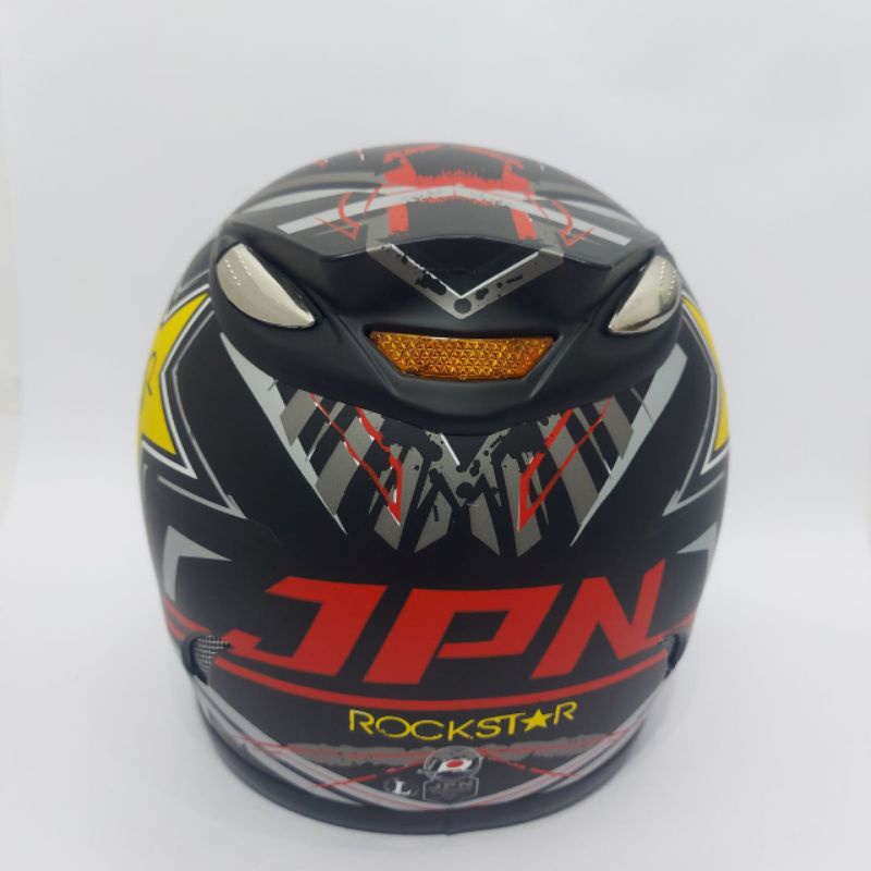 Helm Full Face Murah Dewas Jpn SNI Motif RockStar