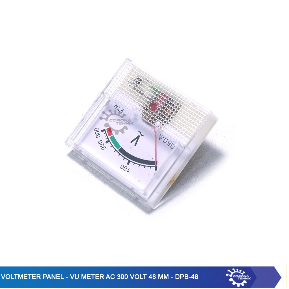 DPB-48 - Voltmeter Panel - VU Meter AC 300 Volt 48 mm