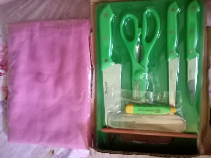 Set Pisau Dapur Plus Talenan/set Pisau Dapur 5 In 1