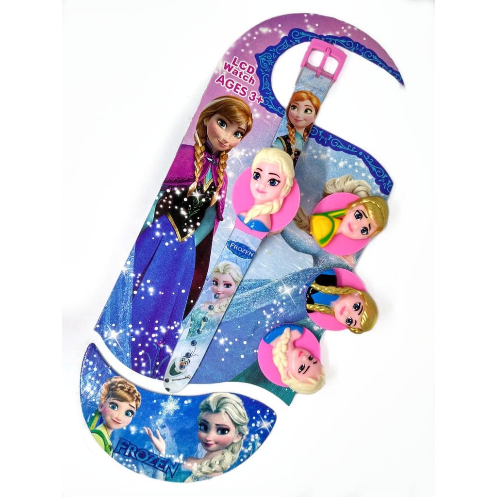 New Arrival JAM TANGAN ANAK PEREMPUAN FROZEN ELSA KEPALA DIGITAL FASHION MURAH Low Price!