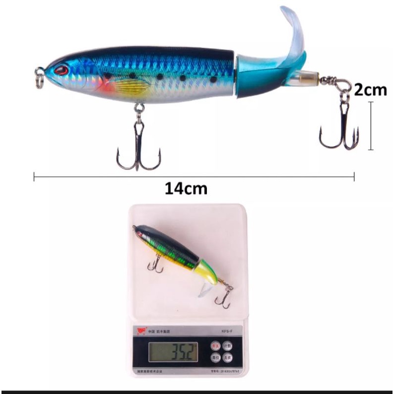 umpan pancing minnow pencil propeller