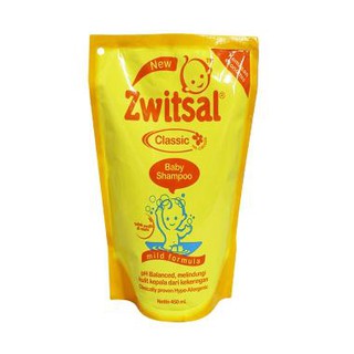 Zwitsal Baby Shampoo Natural Aloe Vera Pouch 450ml