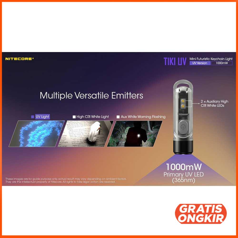Nitecore TIKI UV Mini Senter 365nm 1000mW