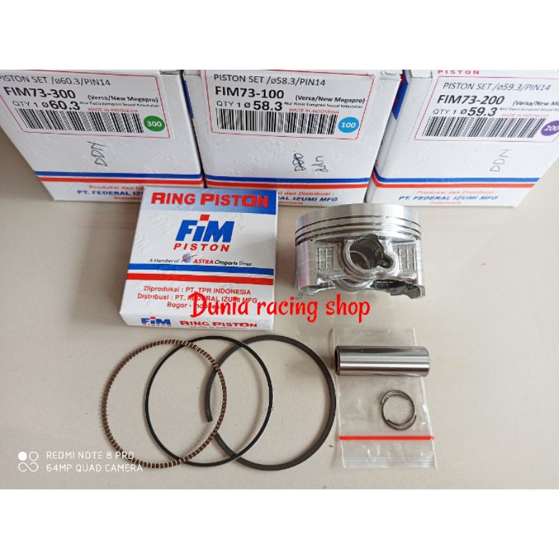 Piston Fim Seher Fim CRF Megapro new Verza 50 100 150 200 250 300 Pin 14 1set Ring seher Pin piston