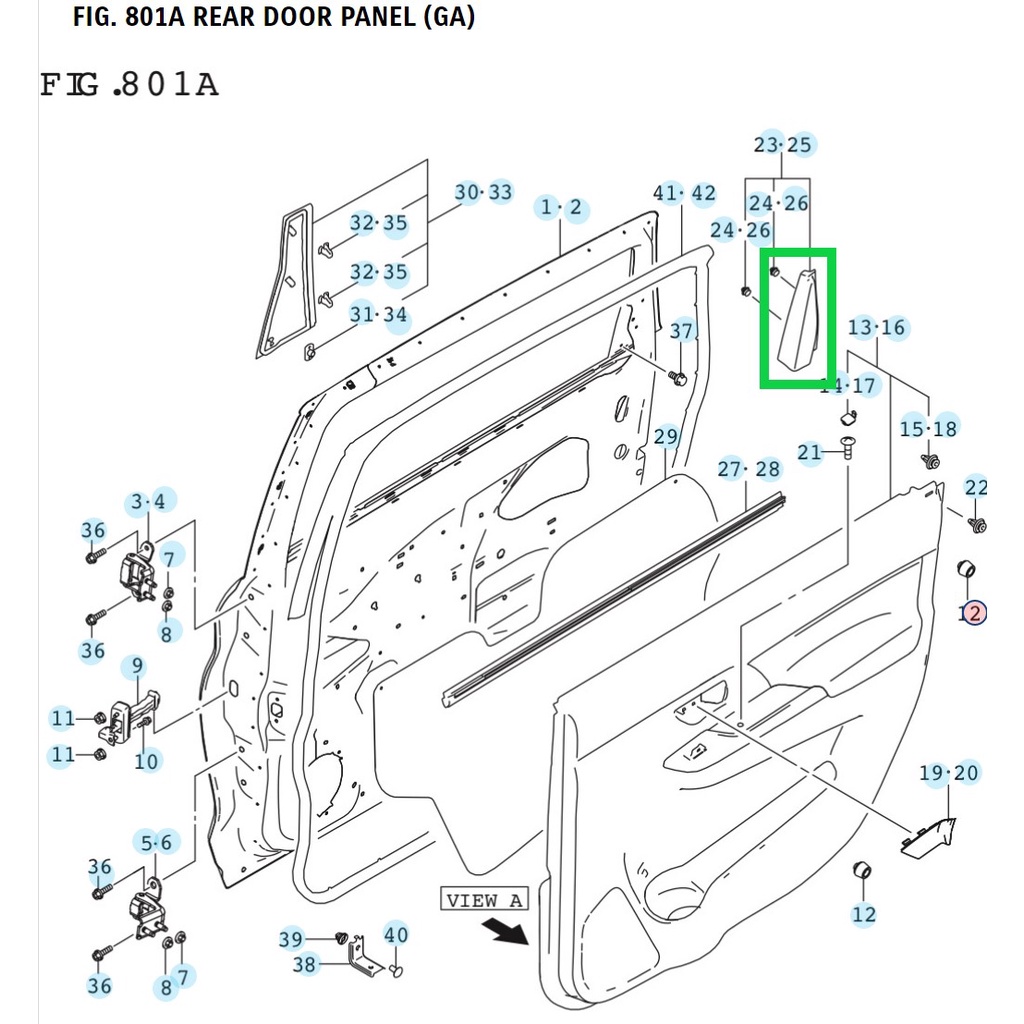 Garnish Pintu Belakang Dalam Suzuki All New Ertiga XL7 ASLI SGP!