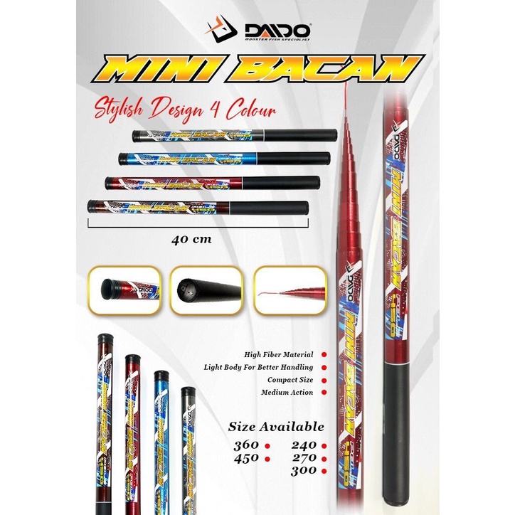 Tegek ruas pendek daido mini bacan pole ukuran 360