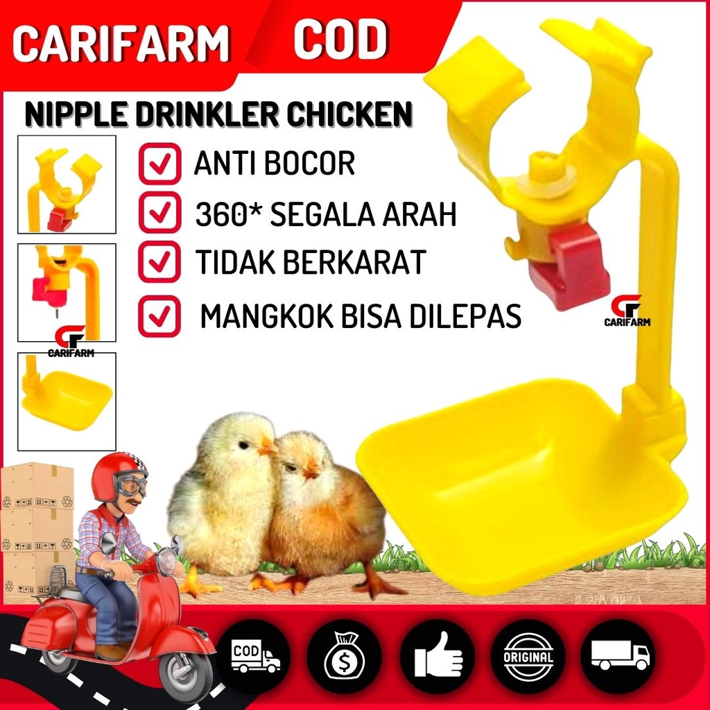 Nipel Ayam Nipple Nippel Nepel Drinker Ayam Tempat Minum Ayam Petelur Broiler Puyuh FEFARM