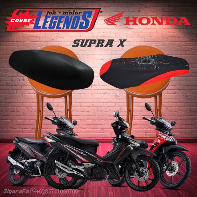 Cover Jok SUPRA X 125 Anti Air / Sarung Mantel Jok Motor Standar / Modifikasi