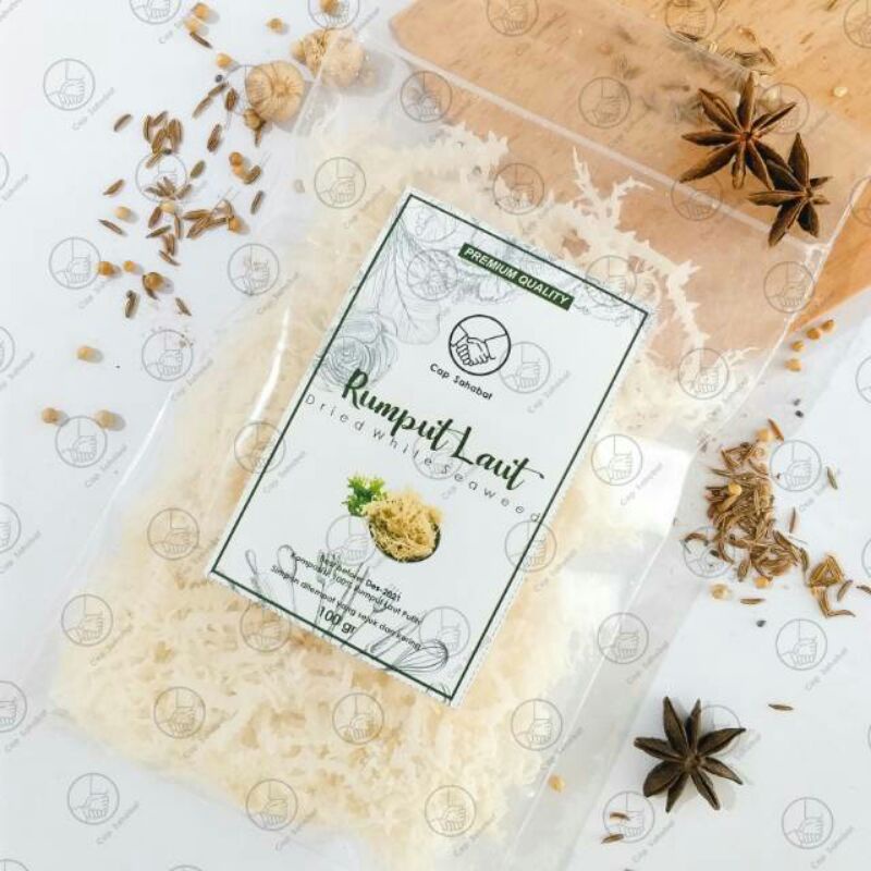 

Rumput laut putih 100 gram / Spinosum Cottoni / Rempah / JSR 100%