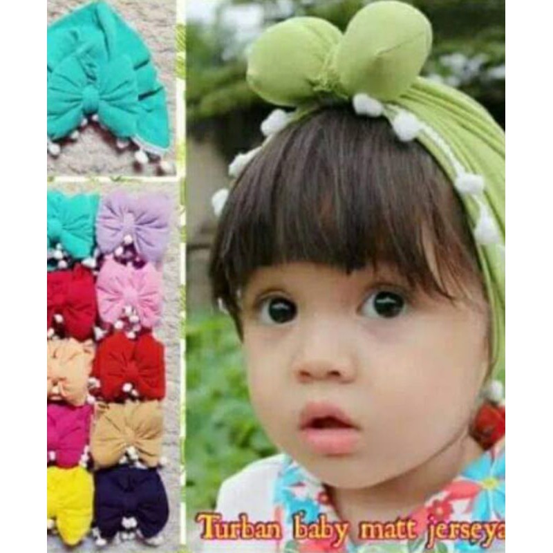 Turban Bulat Bakso Renda | Turban Lucu | Turban Imut | Turban Bayi | Turban Anak | Turban Bagus