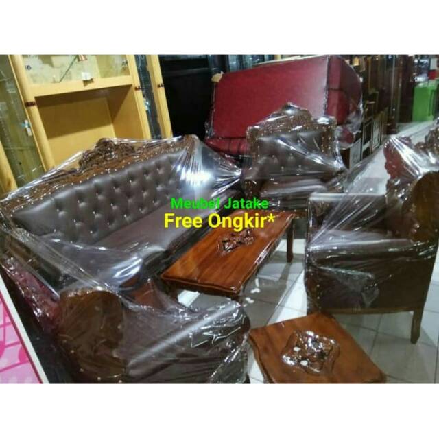Kursi Tamu Jati Romawi Rintik 3111 Meja Jok Oscar Sofa Kursi Tamu Jati Romawi Rintik 3111 Meja Jok Oscar Sofa