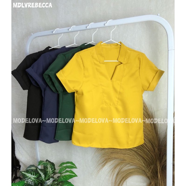 MDLV ~ BAJU CEWEK REBECCA TOP BC // BAJU ATASAN TWISCONE ( TIDAK MELAR) // FASHION WANITA