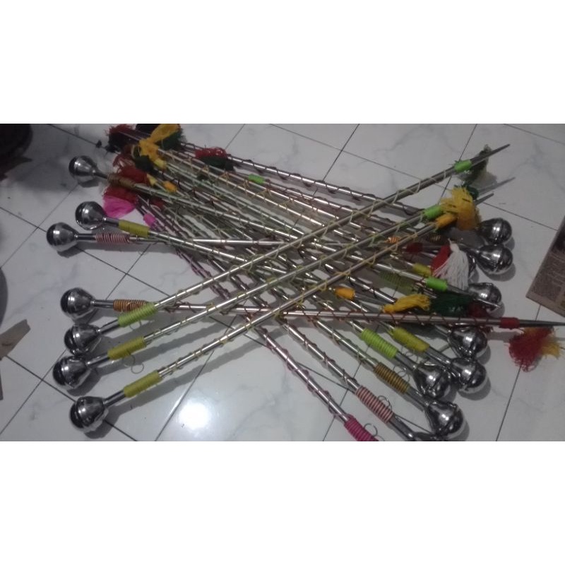 tongkat mayoret stainless SD drumband stik konduktor marching band pipa stenlis