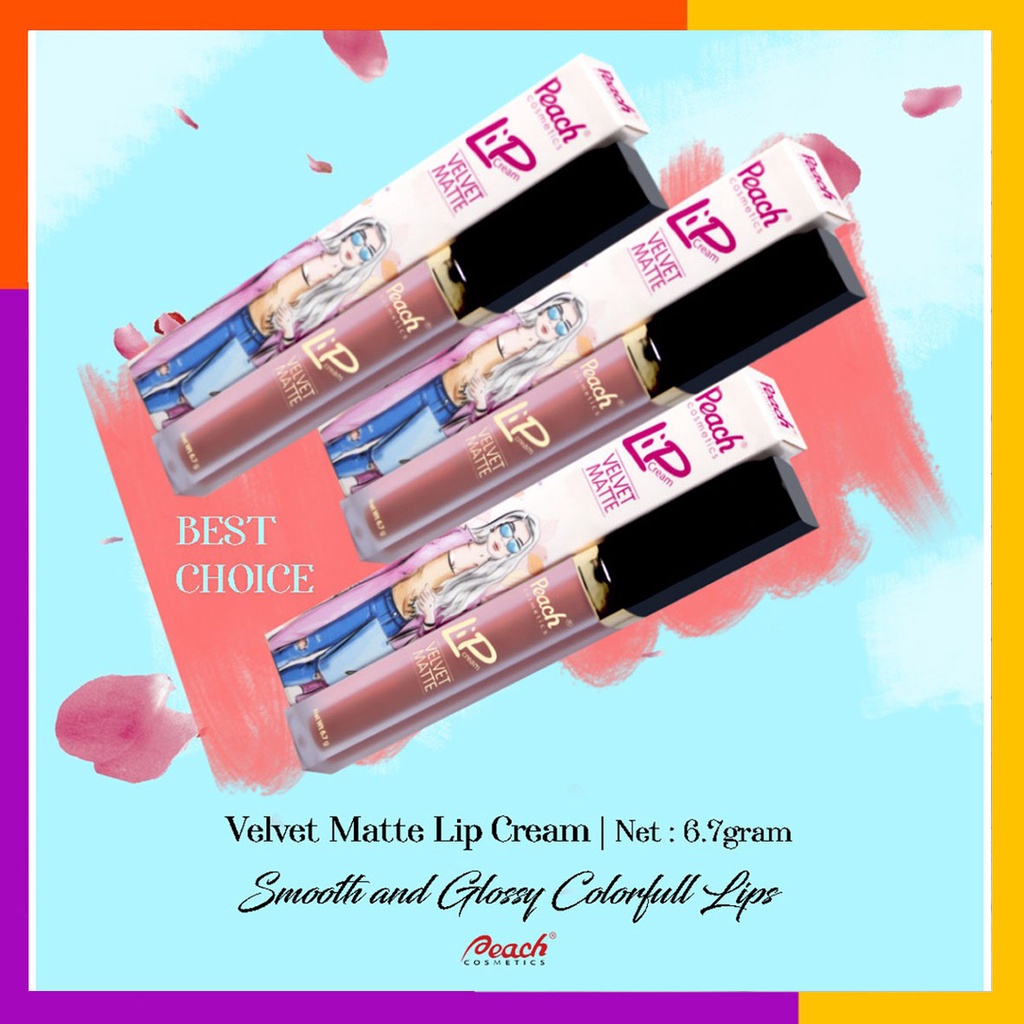 PEACH LIP CREAM VELVET MATTE / KOSMETIK BIBIR BPOM